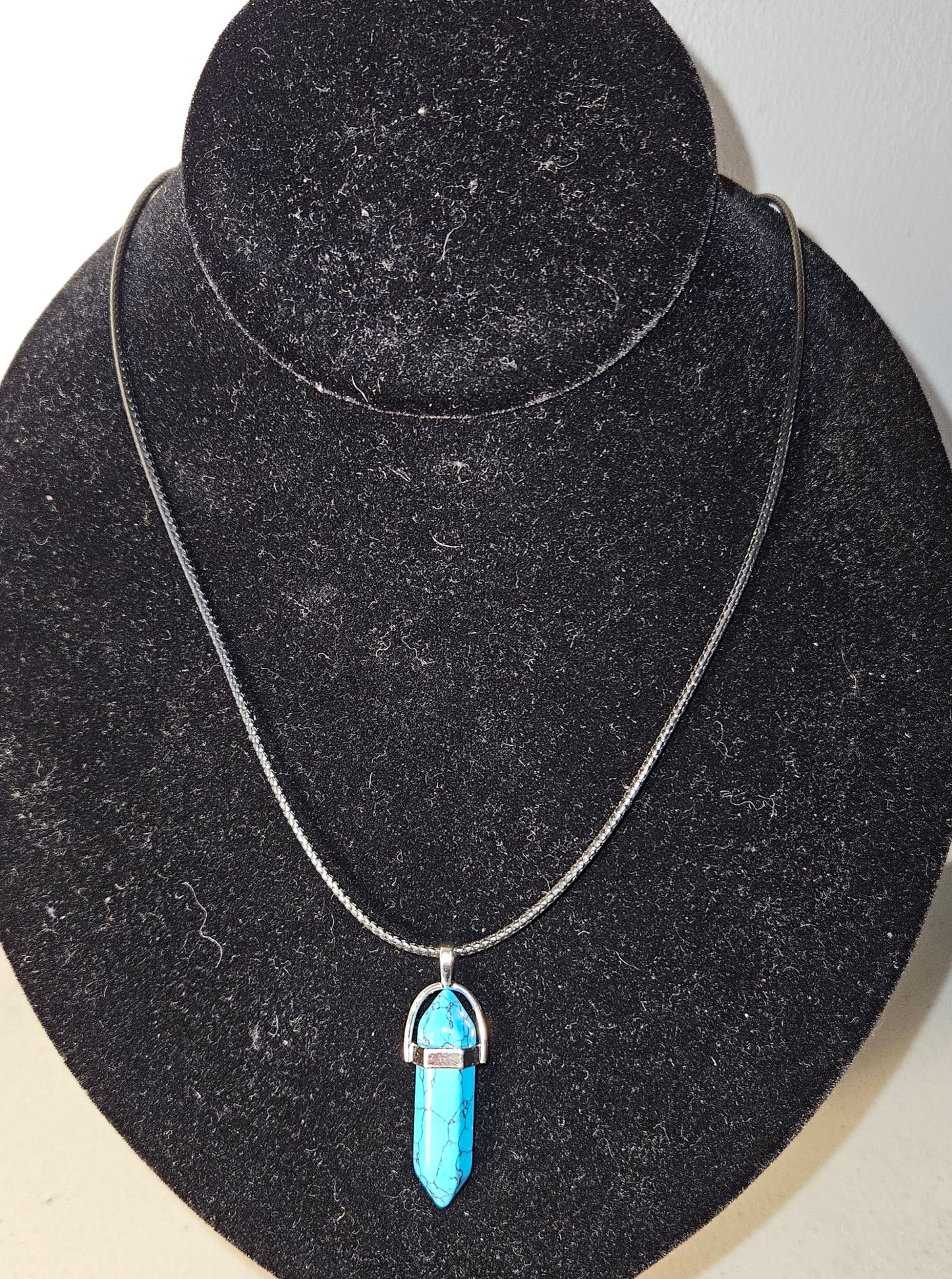 Stone Pendant on Corded Necklace