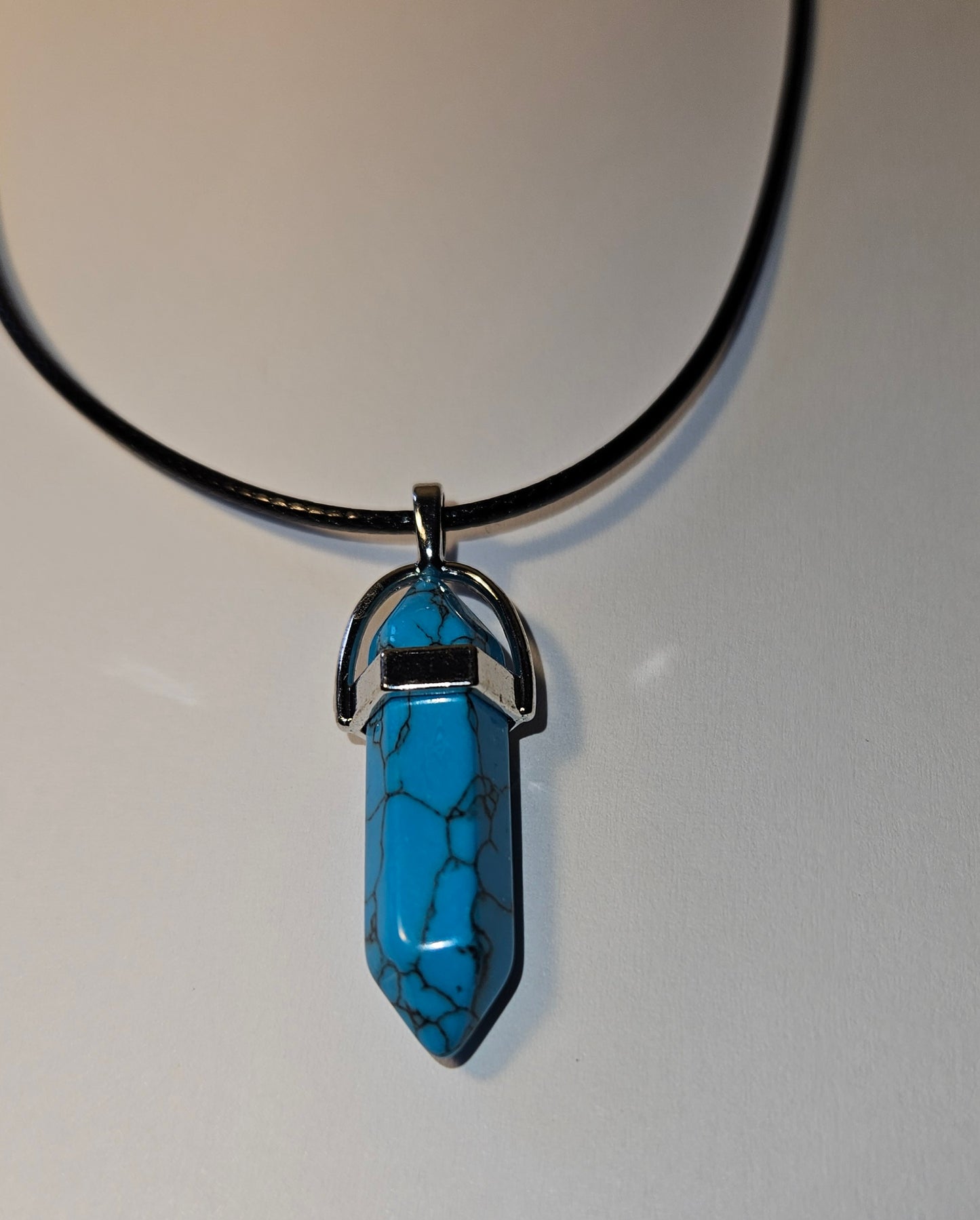 Stone Pendant on Corded Necklace
